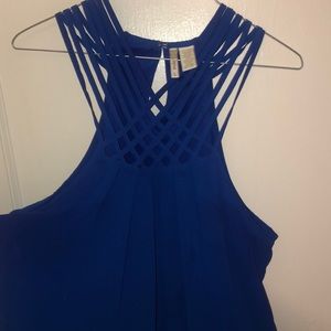 Royal Blue Criss Cross Japna Blouse